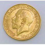 GOLD FULL SOVEREIGN, GEORGE V - dated 1913