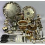 ASSORTED EPNS, also, a quantity of pewter and copperware, ETC