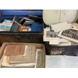 VINTAGE METAL BOXES (2) - with vintage book contents to include Welsh Language, Pelican Classics,