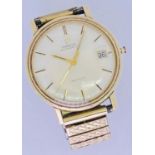 AMENDED DESCRIPTION; 9CT GOLD CASED GENT'S OMEGA DEVILLE SEAMASTER AUTOMATIC WRISTWATCH - with