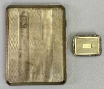 BIRMINGHAM HALLMARKED POCKET SILVER - 2 items to include a rectangular snuff box, dated 1976,
