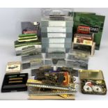 DIECAST MODEL MILITARY TANKS - on plinths in perspex cases (8), also other diecast vehicles, boxed