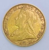 GOLD FULL SOVEREIGN, VICTORIA - dated 1896