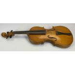 MUSICAL INSTRUMENTS - early 20th Century violin labelled 'Nicolaus Amatus Cremone Hieronymi Filii