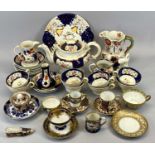 GAUDY WELSH TEAWARE, jugs and assorted other items also Royal Worcester, Noritake, Royal Crown Derby