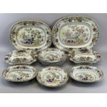 'REAL STONE CHINA' FLORAL DECORATED DRESSER & TABLE WARE