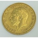 GOLD HALF SOVEREIGN, GEORGE V - dated 1912