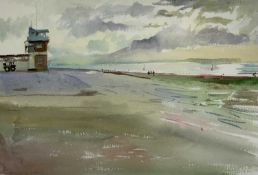 MORGAN watercolour - Rhyl Promenade, signed and dated '97, 37 x 56cms