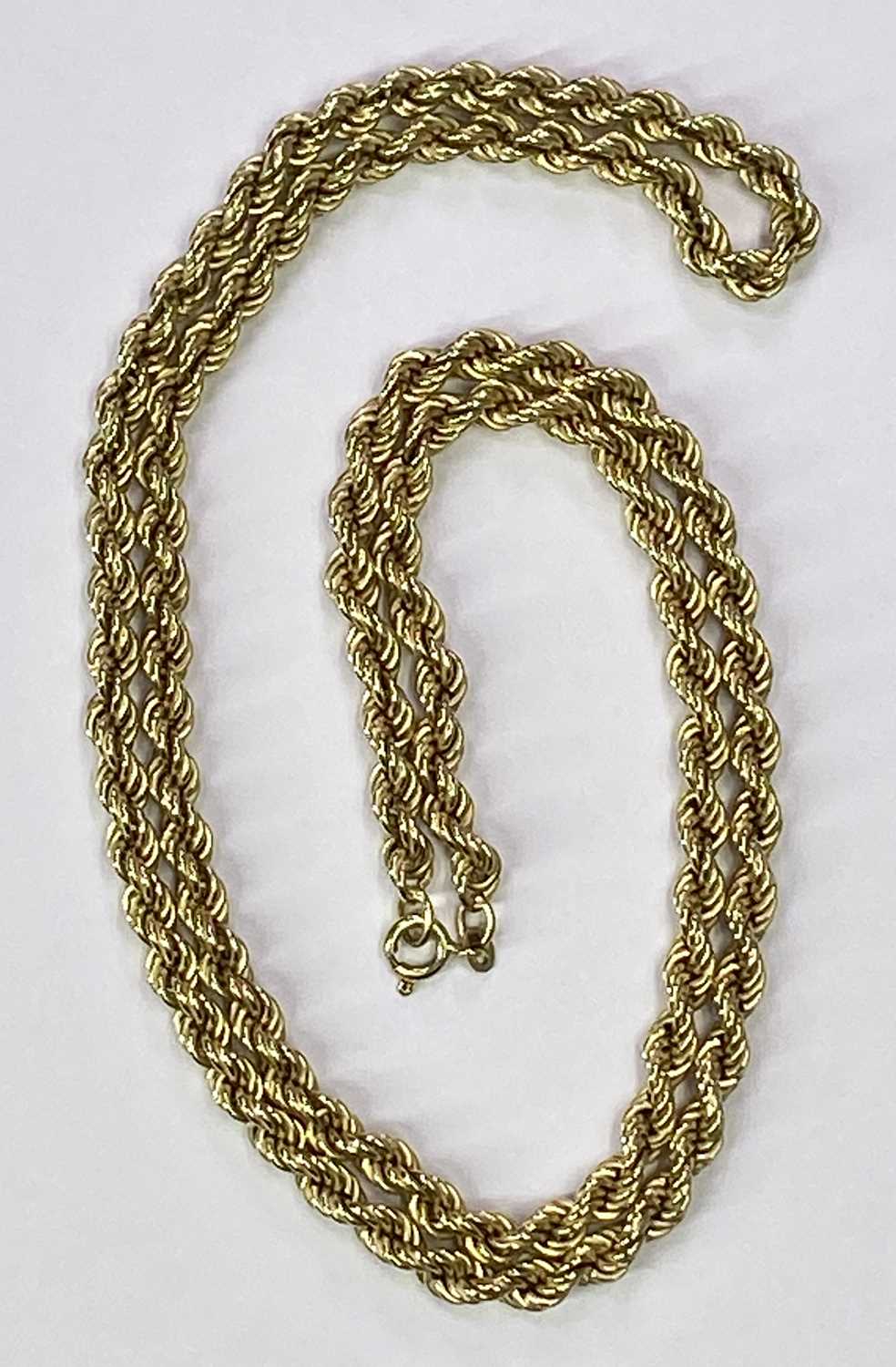 14CT GOLD ROPE TWIST NECKLACE - 76cms L, 24.1grms - Image 3 of 4