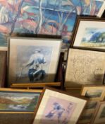 PAINTINGS & PRINTS, an assortment to include KEITH BOWEN signed print, many works by ANN FRANCIS,