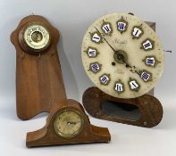 CLOCKS - a French pendulum driven wall clock with marble dial, 8 day movement, marked 'Bright,