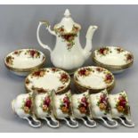 ROYAL ALBERT OLD COUNTRY ROSES TEAWARE - approximately 25 pieces