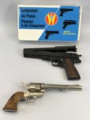 WEIHRAUCH SPORT GERMAN AIR PISTOL .22 HW45 and a BKA98 replica pistol