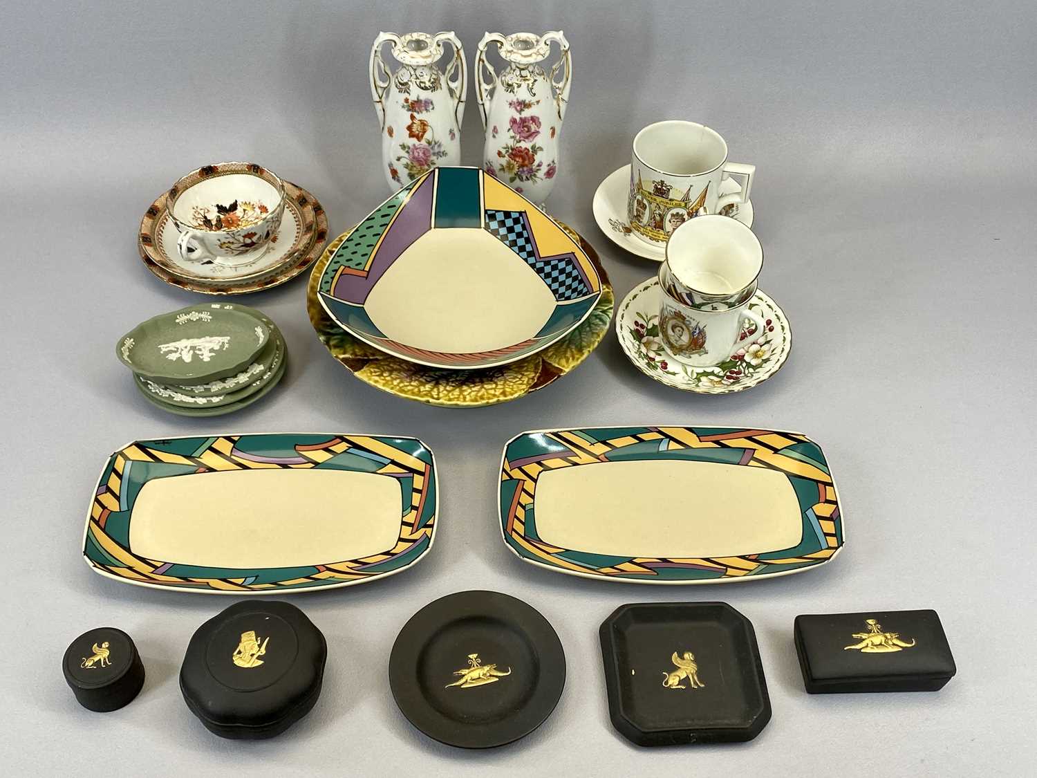 CERAMICS ASSORTMENT - to include Rosenthal Studio Line Art Deco pieces (3), signed 'Hofner?', a pair