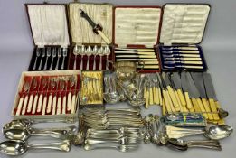 EPNS - A1 cutlery, other plated items, also, collector's spoons (some silver), and cased sets of