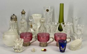 GLASSWARE - scent bottles, dressing table items and an assortment of other small glassware