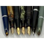 VINTAGE WATERMAN'S 512 V FOUNTAIN PEN, gold marbled with 14K gold nib, vintage Parker fountain