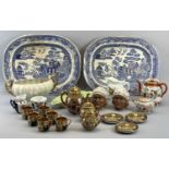 CHINA ASSORTMENT - to include Native American lidded jars, Chinese Samurai teaware, blue & white