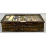 EDWARDIAN HABERDASHERY COUNTER TOP DISPLAY CABINET FOR CLARK'S "ANCHOR" STRANDED COTTON FOR