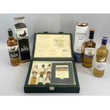 ALCOHOL - Bowmore Islay Single Malt Whisky, The Snow Grouse blended, The Black Grouse, boxed, and