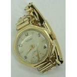 LADY'S ROTARY 9CT GOLD CASED WRISTWATCH - on a rolled gold bracelet, octagonal case, the dial set