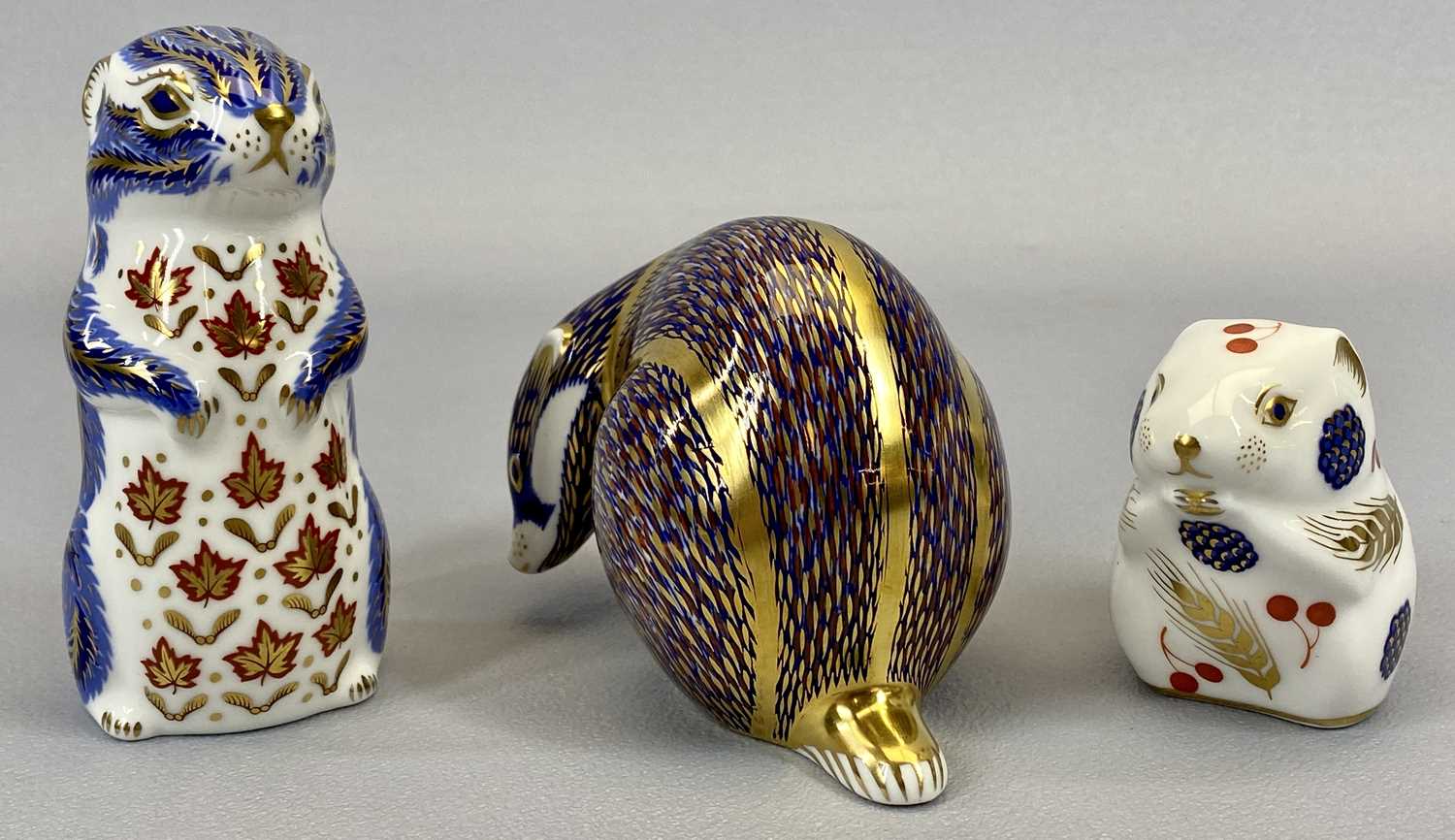 ROYAL CROWN DERBY PAPERWEIGHTS (3) - a squirrel, hamster and a badger (only one with stopper) - Image 2 of 2