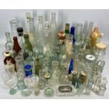 GLASSWARE - an assortment of vintage, apothecary and other similar bottles, also, stoneware bottles,