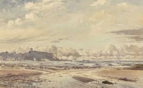 EDWARD H SIMPSON watercolour - fine depiction of South Bay, Scarborough, signed, 34 x 53cms