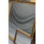 LARGE BEVELLED GLASS GILT FRAMED MIRROR - 103 x 135cms and a small wall mirror