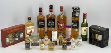 ALCOHOL - Whiskies to include White & Mackay 70cl (x 2) and 1 litre, Jameson 350ml, Grants 1