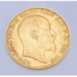 GOLD FULL SOVEREIGN, EDWARD VII - dated 1909