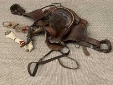 EQUESTRIAN INTEREST - Spanish? saddle with stirrups