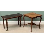 OCCASIONAL MAHOGANY TABLES (2) - to include a shaped top 2 tier example, 72cms H, 68cms W, 68cms D