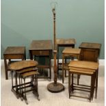 FURNITURE ASSORTMENT - 8 items to include two nests of three tables, a quantity of side tables and