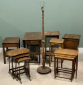 FURNITURE ASSORTMENT - 8 items to include two nests of three tables, a quantity of side tables and