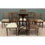 ANTIQUE & VINTAGE CHAIR ASSORTMENT to include mid-Century, rush seated corner chair ETC