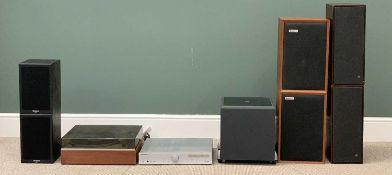 MIXED HIFI GOODS to include a KEF PSW2000 Active Sub-Woofer, Goldring Lenco GL75 turntable,