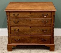 REPRODUCTION MAHOGANY CHEST of four drawers, on bracket feet, 78cms H, 83cms W, 45cms D