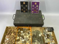 PRE-1947 UK SILVER/PART SILVER COINS and a further larger quantity of vintage and current coinage,