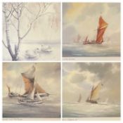 PETER TOMS limited edition prints (3) - yachting/boating scenes, approximate dimensions 20 x