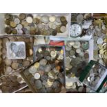 VINTAGE & LATER CONTINENTAL & UK COINAGE, LARGE COLLECTION and a Thomas Russell & Son base metal