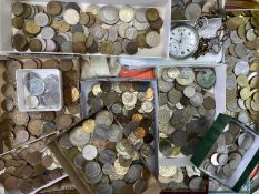 VINTAGE & LATER CONTINENTAL & UK COINAGE, LARGE COLLECTION and a Thomas Russell & Son base metal