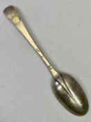 EARLY 18TH CENTURY DUBLIN SILVER RAT TAIL HANOVERIAN PATTERN TABLE SPOON - indistinct date stamp,