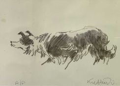 SIR KYFFIN WILLIAMS ARCA artist's proof print - 'Mot the Sheep Dog', signed in pencil, 29 x 49cms