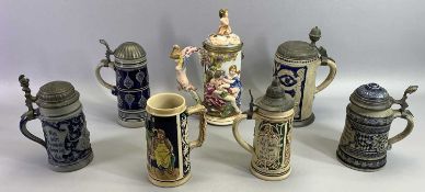 COLLECTION OF BEER STEINS