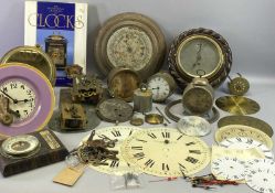 VARIOUS BAROMETER CASES, clock parts, ETC.