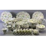 QUEEN'S WARE COUNTRY MEADOW DINNER AND TEA SERVICE, approximately 66 pieces.