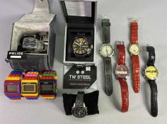 DESIGNER TYPE WRISTWATCHES GROUP - to include a T W Steel oversized calendar wristwatch, in original