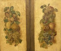 INITIALLED G G - Still Life paintings on panels (2), (one not initialled), overall 77 x 45cms