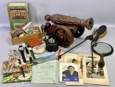 ECLECTIC ASSORTMENT - to include gentleman's fashion and vintage wristwatches, old boxed jigsaw,